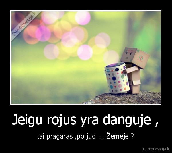 Jeigu rojus yra danguje ,