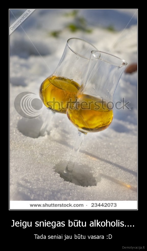 Jeigu sniegas būtu alkoholis....