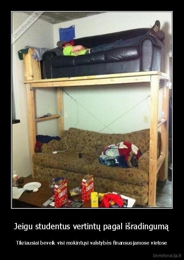 Jeigu studentus vertintų pagal išradingumą