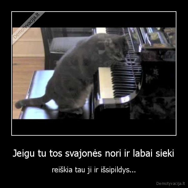 Jeigu tu tos svajonės nori ir labai sieki