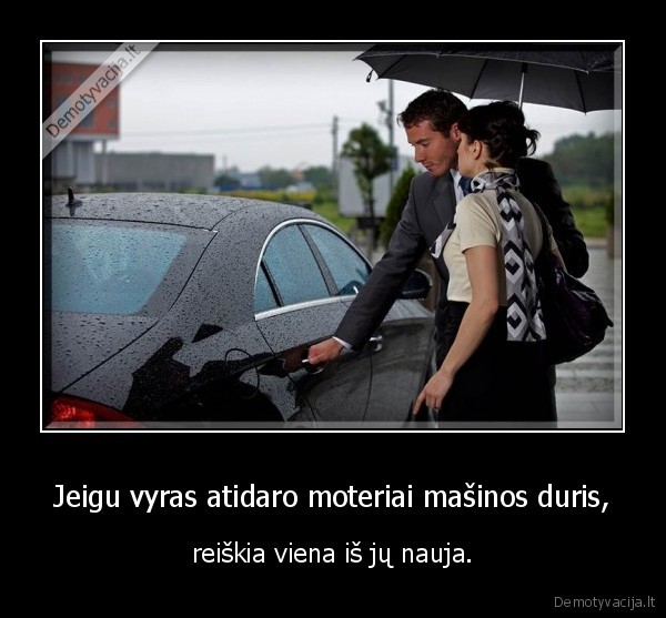 masina,moteris,vyras,durys