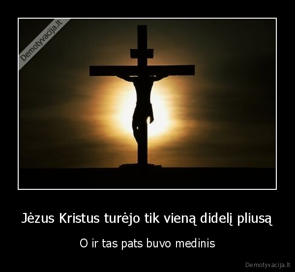 Jėzus Kristus turėjo tik vieną didelį pliusą