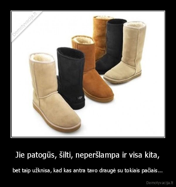 Jie patogūs, šilti, neperšlampa ir visa kita,