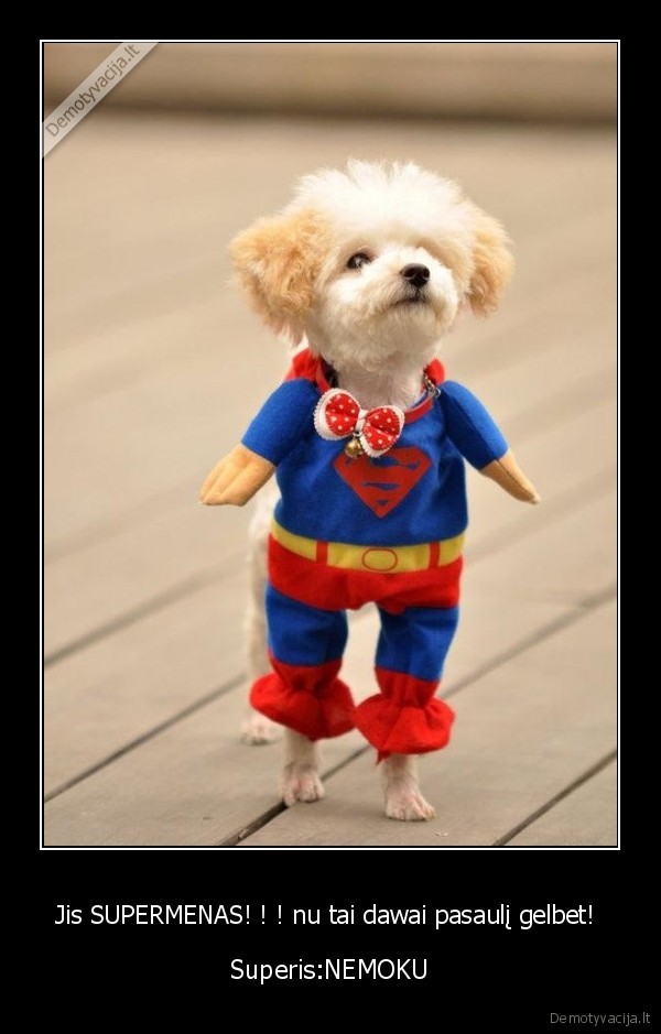 Jis SUPERMENAS! ! ! nu tai dawai pasaulį gelbet! 