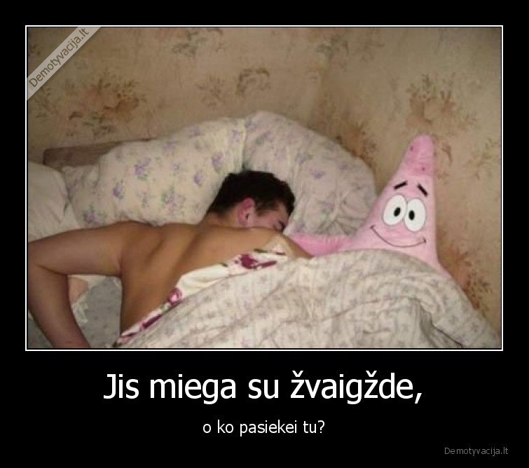 pasiekimas,zvaigzde,patrikas,miega