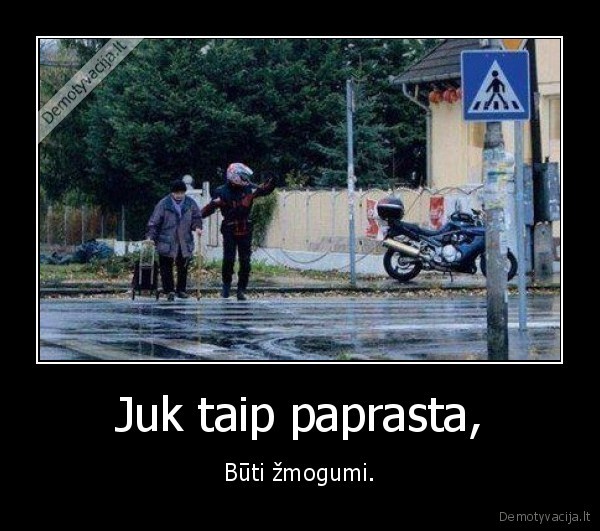 motociklas,padeti, mociutei,senas, zmogus,geras, zmogus,zmogiskumas