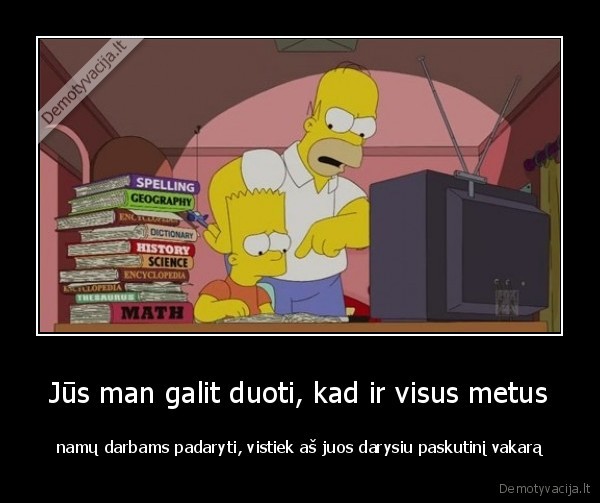 bartas, simpsonas,namu, darbai