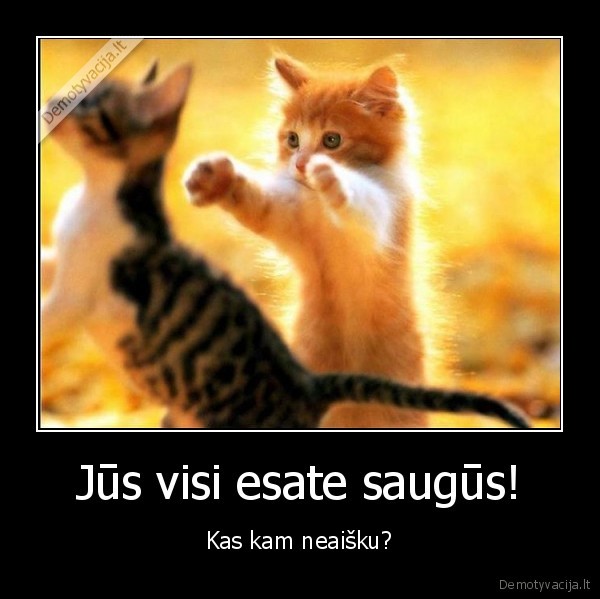 Jūs visi esate saugūs!