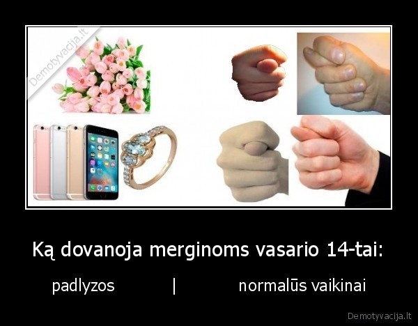 Ką dovanoja merginoms vasario 14-tai: