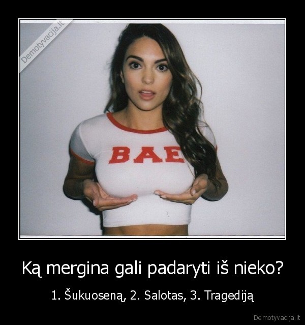 mergina,padaryti,nieko