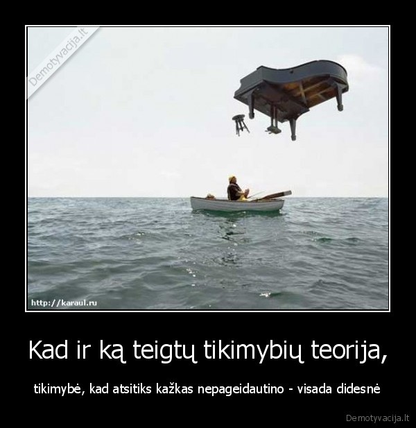 Kad ir ką teigtų tikimybių teorija,