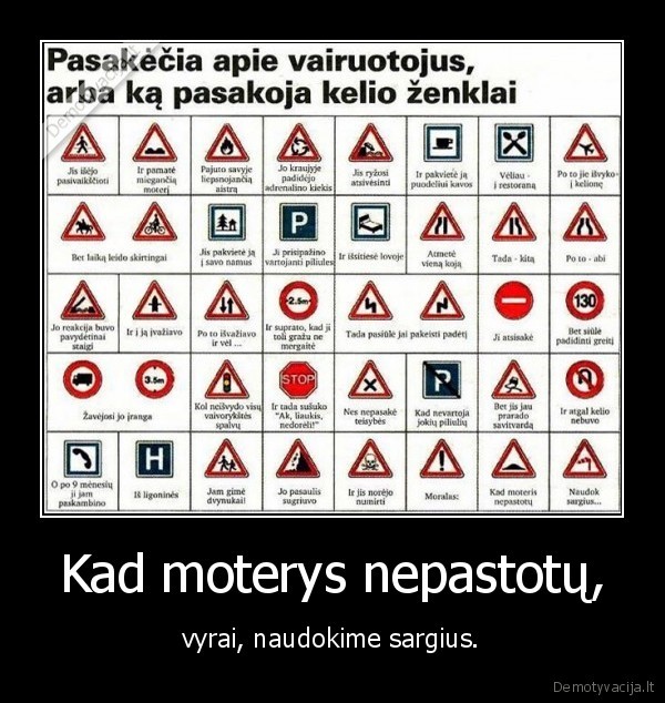 Kad moterys nepastotų,