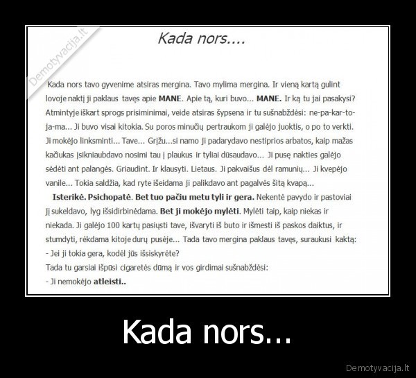 Kada nors...