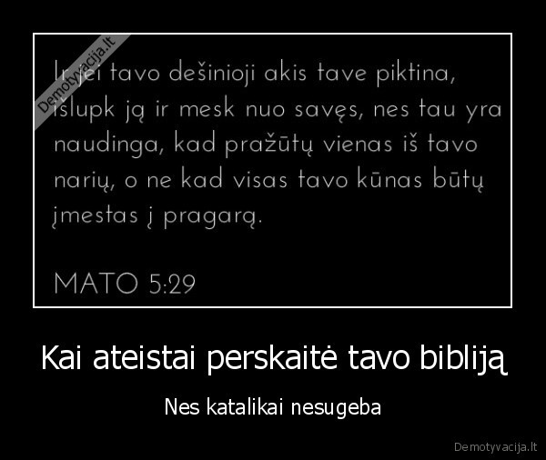 Kai ateistai perskaitė tavo bibliją