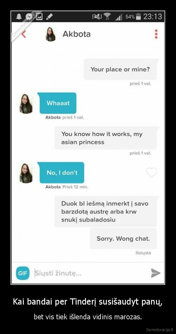 tinderis,marozas,panos