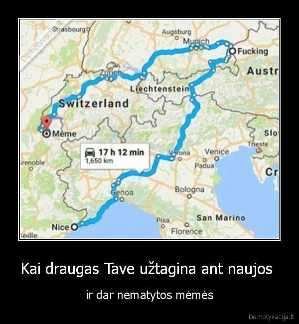 Kai draugas Tave užtagina ant naujos 