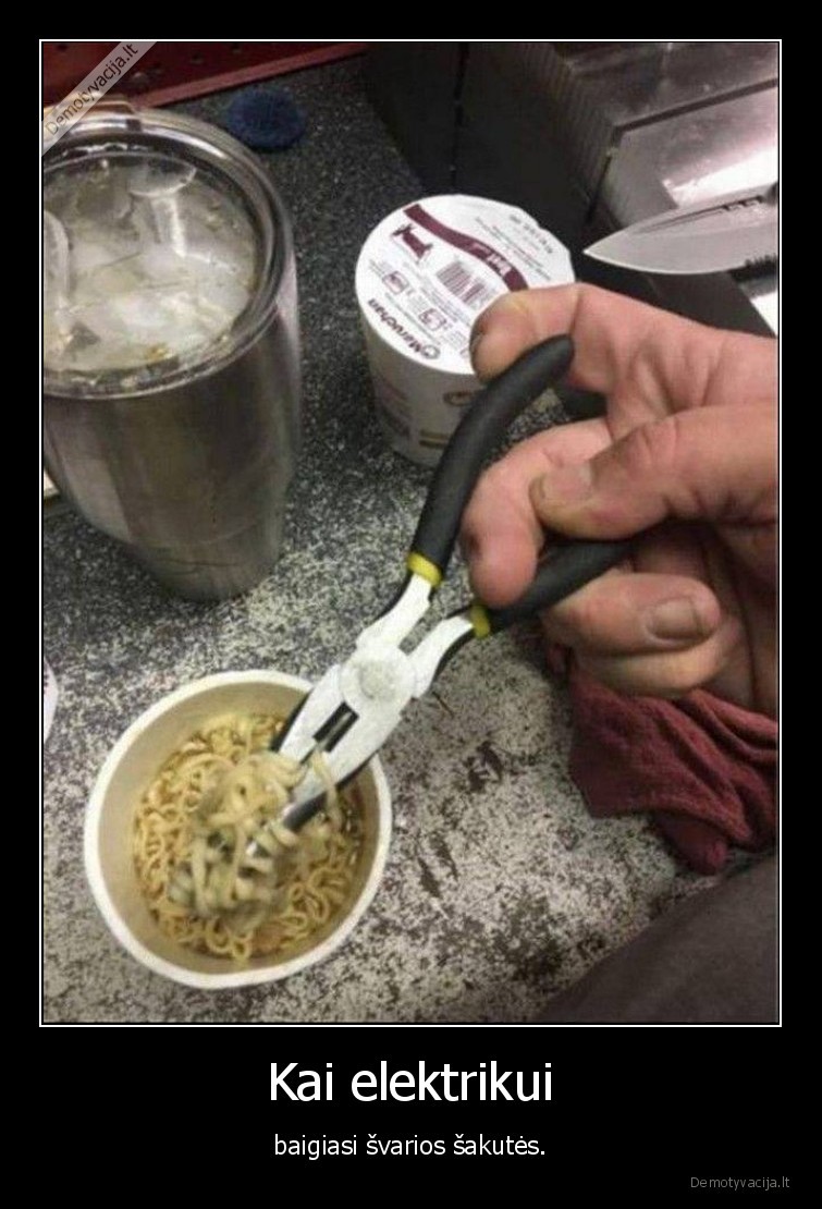 elektrikas,makaronai,sakute
