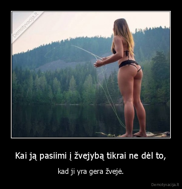 mergina,zvejyba,uzpakaliukas