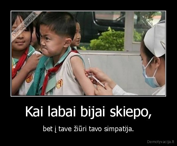 skiepas,simpatija,baime
