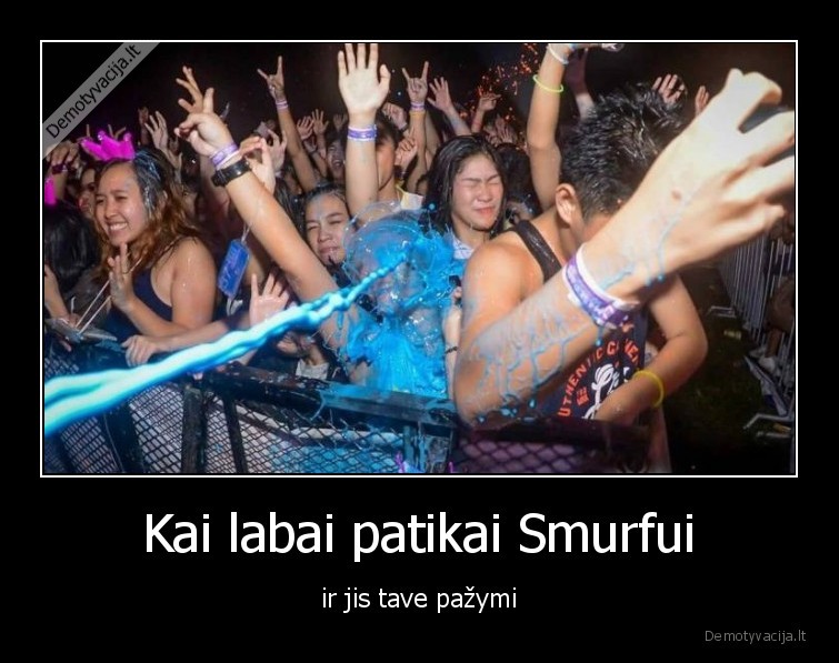 smurfas,baige,melyna