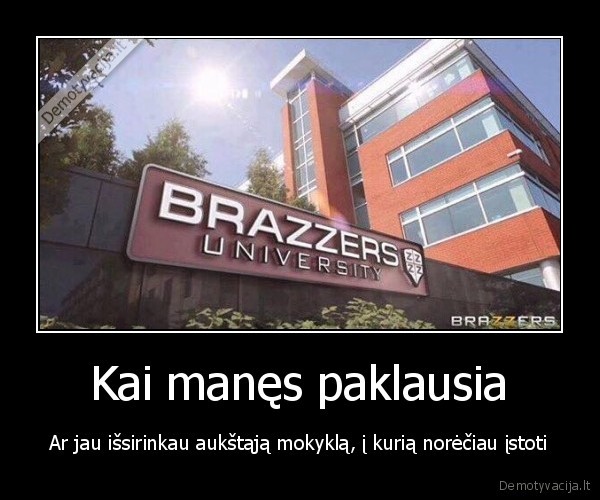 brazzers, universitetas,mokslai