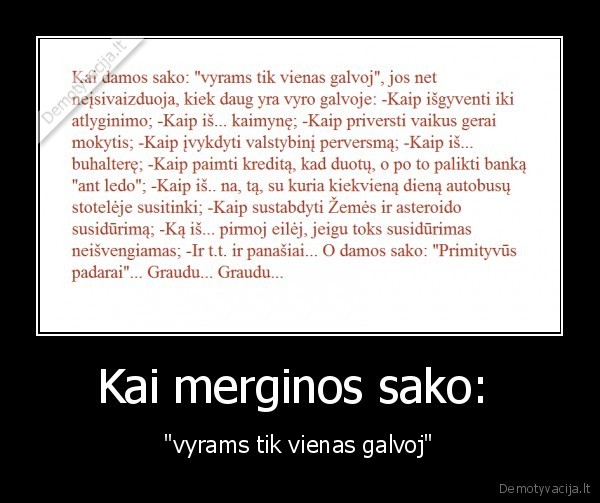 Kai merginos sako: 