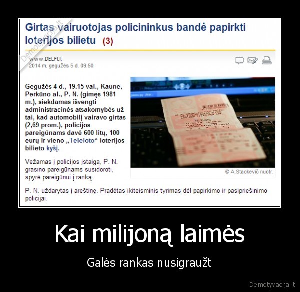 teleloto, milijonas,teleloto, bilietas,kriminalas