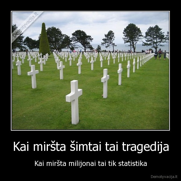 Kai miršta šimtai tai tragedija