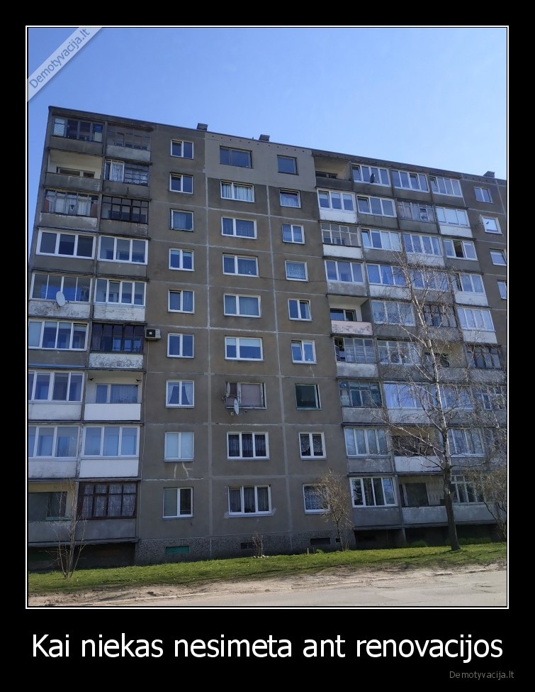 Kai niekas nesimeta ant renovacijos