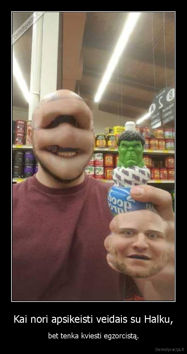 veido, apkeitimas,halkas,egzorcistas