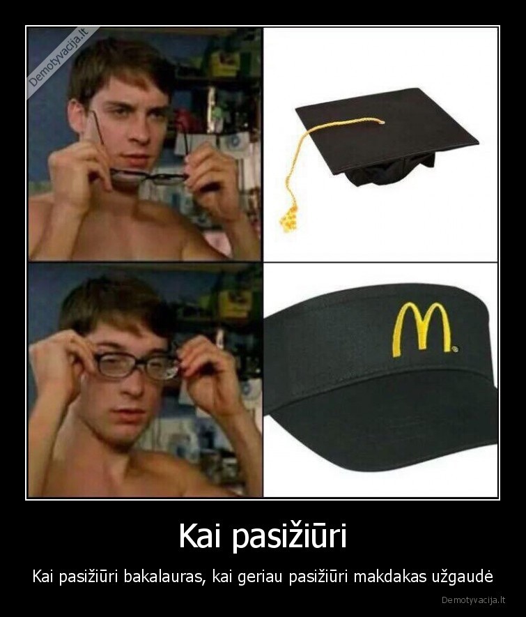 mcdonalds, mokslai, bakalauras