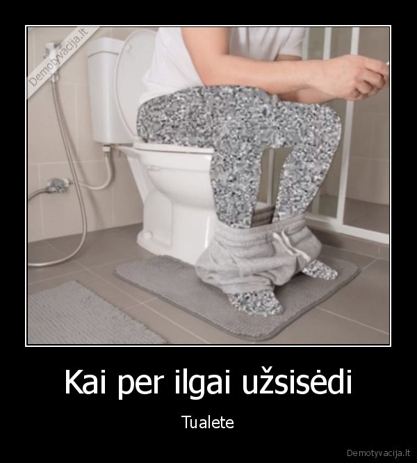 nutirpo, kojos,tualetas