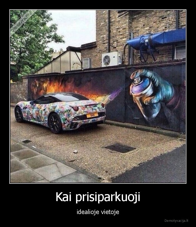 prisiparkavo,masina,menas
