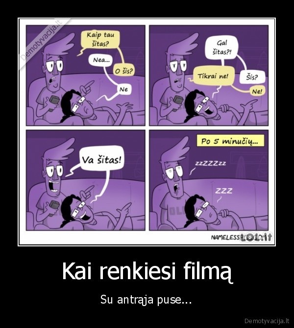 antra, puse,filmo, ziurejimas