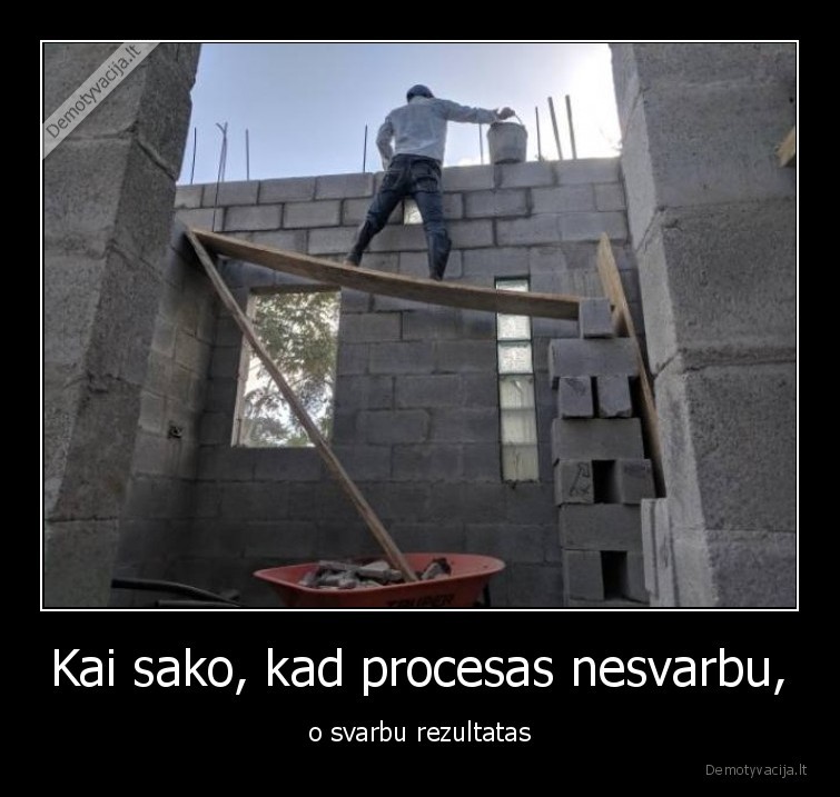 rezultatas,procesas,statybos