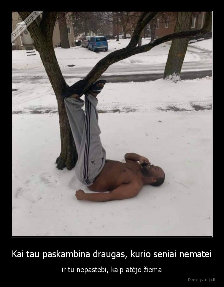 draugas,paskambino,ziema