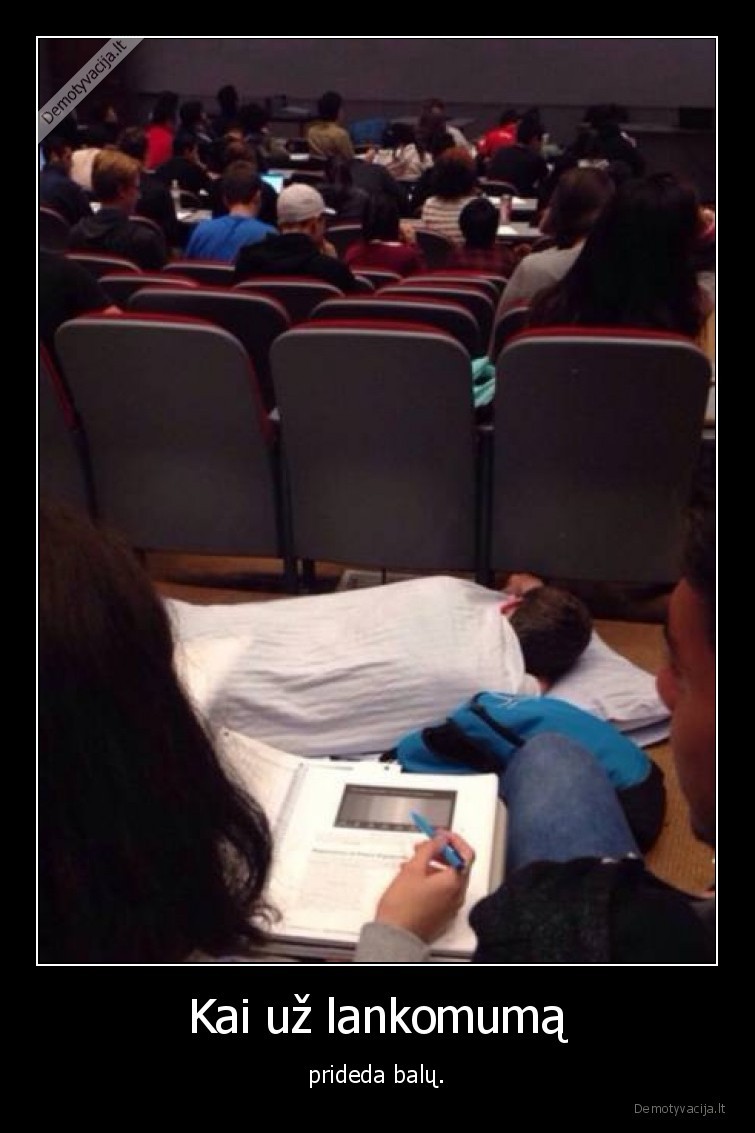 studijos,lankomumas,paskaita