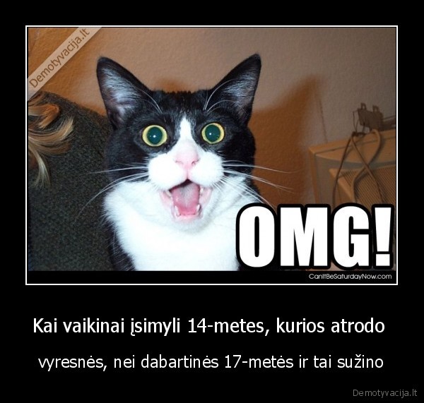 Kai vaikinai įsimyli 14-metes, kurios atrodo 