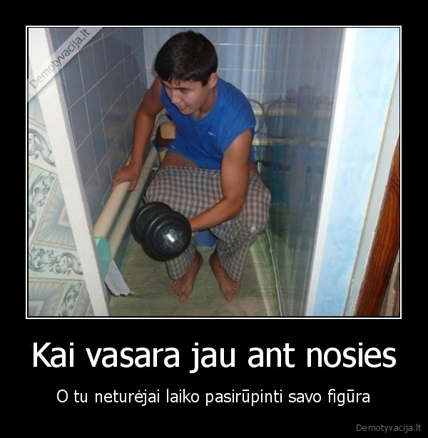 sportuoja, tualete,sika,hantelis