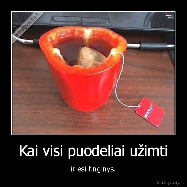 tinginys,arbata,paprika,puodelis