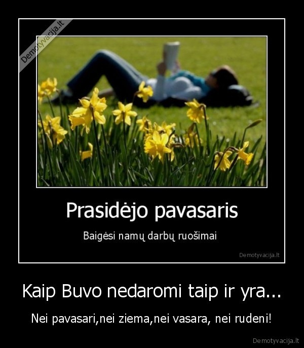 Kaip Buvo nedaromi taip ir yra...