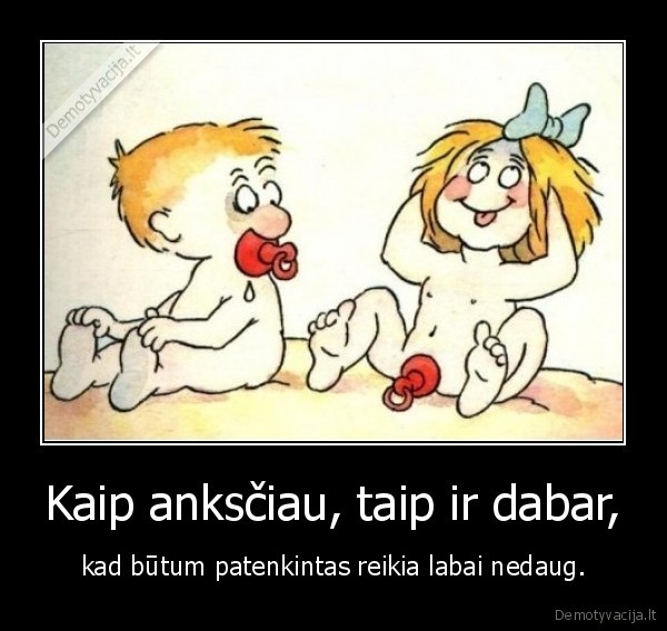 Kaip anksčiau, taip ir dabar,