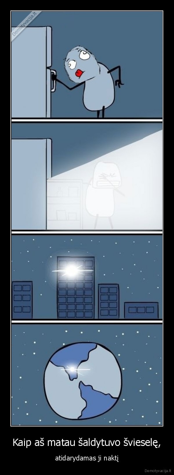 Kaip aš matau šaldytuvo švieselę,