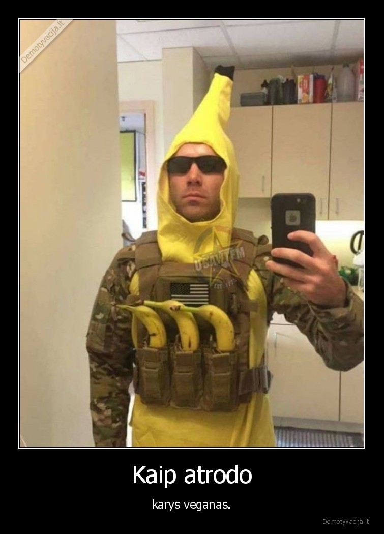 karys,veganas,bananas