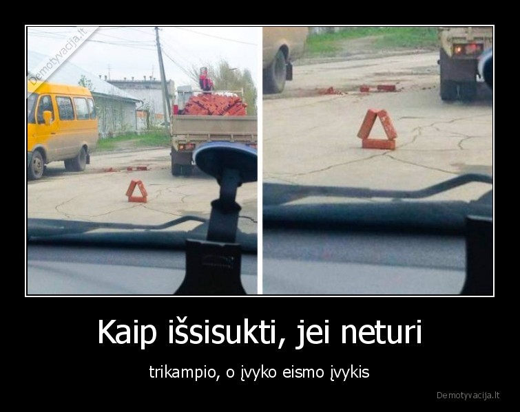 trikampis,plytos,eismo,ivykis