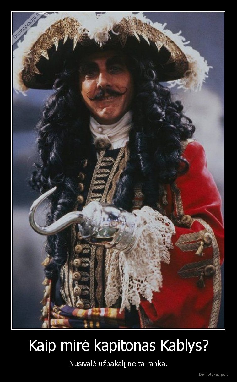 kapitonas, kablys,piratas,uzpakalis