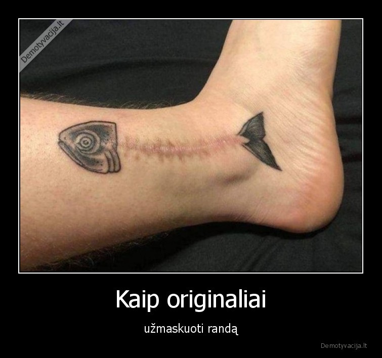 randas,zuvis,tatuiruote