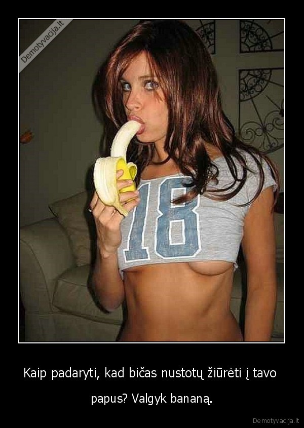 mergina,vaikinas,papai,bananas