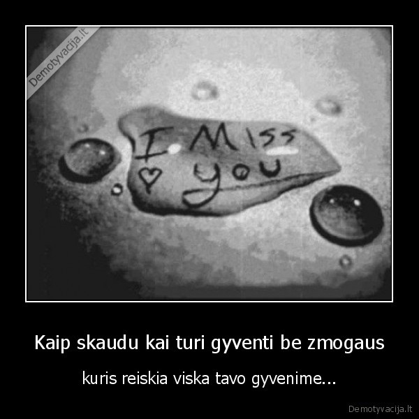 Kaip skaudu kai turi gyventi be zmogaus