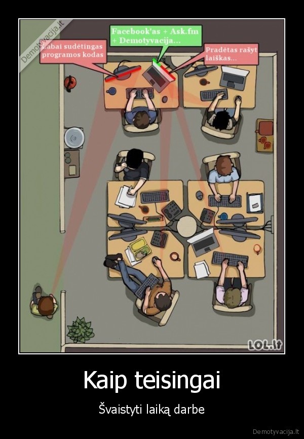 dykaduoniavimas,laiko, svaistymas,darbas